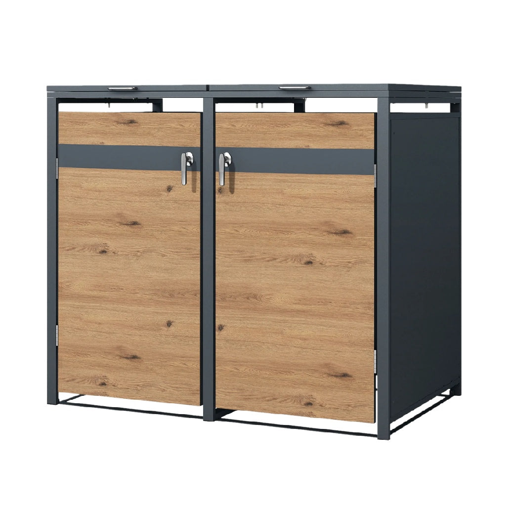 収納キャビネットリビング用 木製と金属製 - 80 x 40 x 70